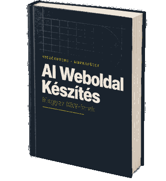Az „AI Weboldal Készítés – Magyar KKV-knak” videókurzus és munkafüzet borítója